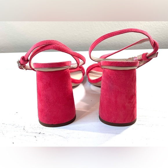 Sam Edelman NEW Kia, Suede 4” Block Heel, Buckle Strap, Dahlia Pink, Size 8 - Picture 4 of 10